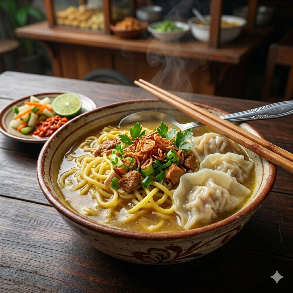 Mie ayam pangsit rebus promo